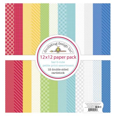 Doodlebug Bar-B-Cute Designpapier - Petite Print Assortment Pack